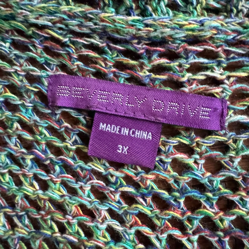 Beverly Drive Multicolor‎ Knit Open Cardigan - Picture 6 of 7